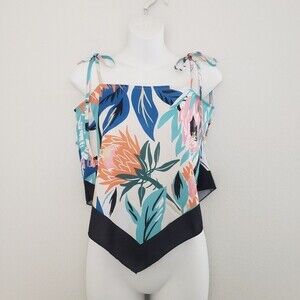 Zara Triangle Bandana Top Strappy Floral Small Fairy Boho Y2K Festival